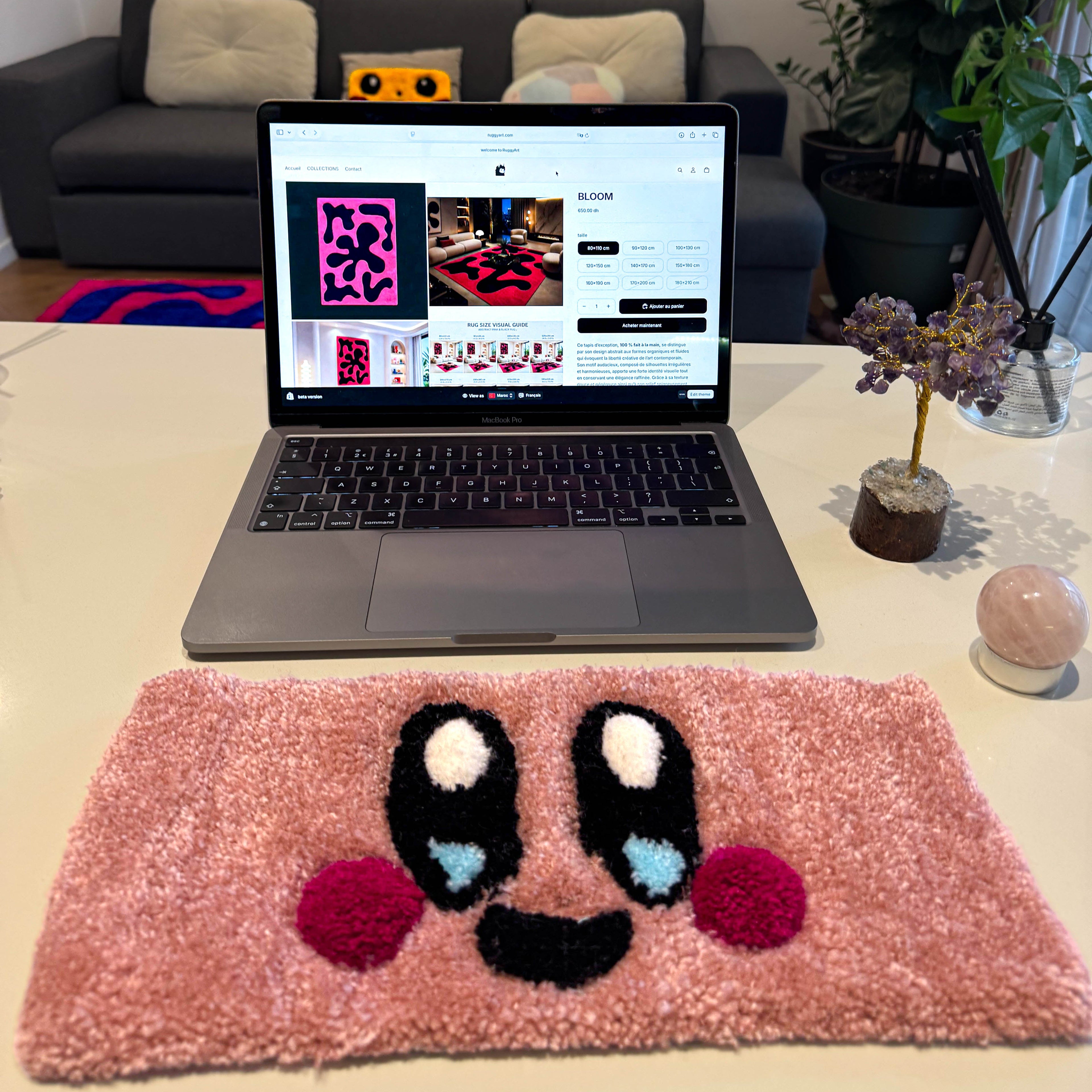 Kirby desktop hand rest